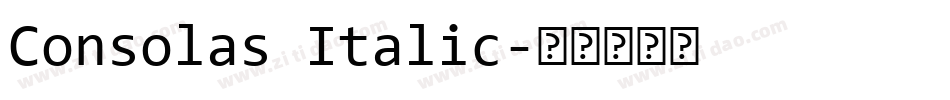 Consolas Italic字体转换